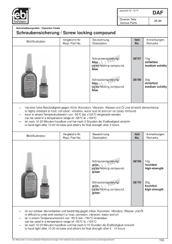 Spare parts cross-references