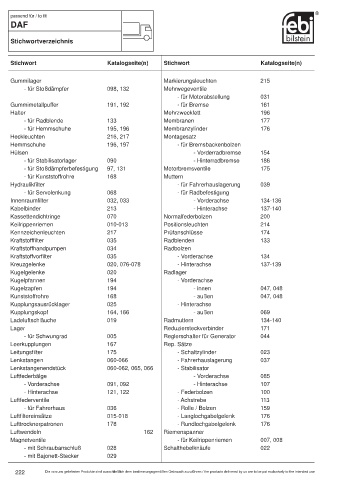 Spare parts cross-references