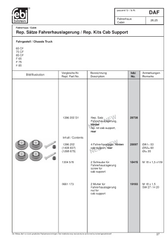 Spare parts cross-references