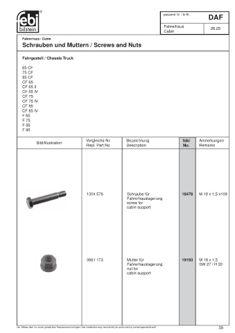 Spare parts cross-references