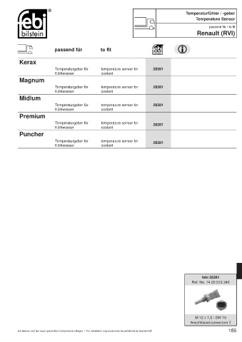 Spare parts cross-references