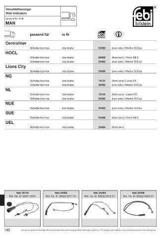 Spare parts cross-references