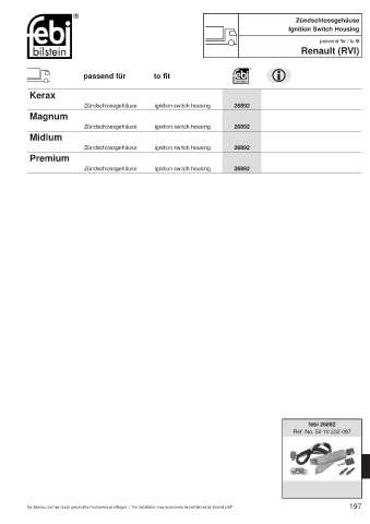 Spare parts cross-references