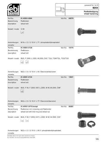 Spare parts cross-references