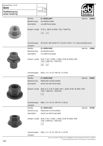 Spare parts cross-references