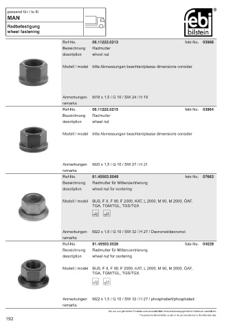 Spare parts cross-references