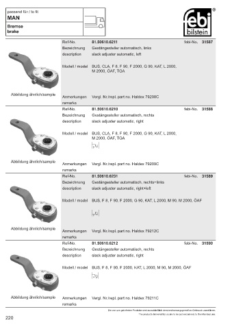 Spare parts cross-references