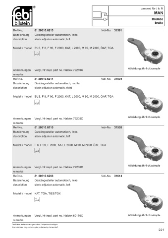 Spare parts cross-references