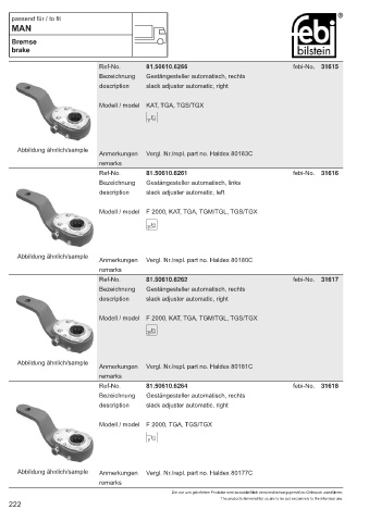 Spare parts cross-references