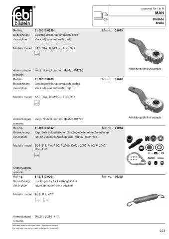 Spare parts cross-references