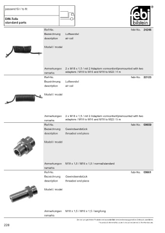 Spare parts cross-references