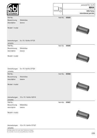 Spare parts cross-references