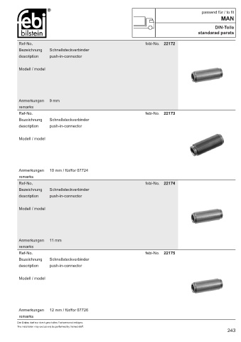 Spare parts cross-references