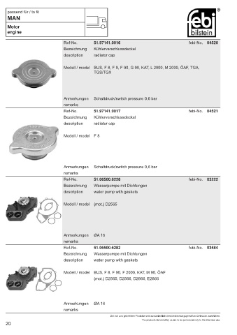 Spare parts cross-references