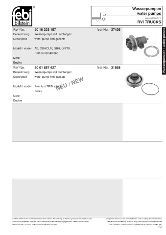 Spare parts cross-references