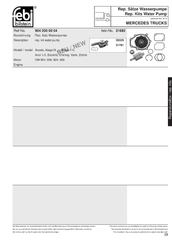 Spare parts cross-references