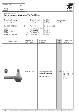 Spare parts cross-references