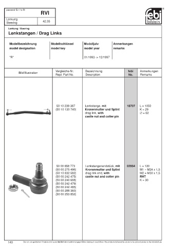 Spare parts cross-references