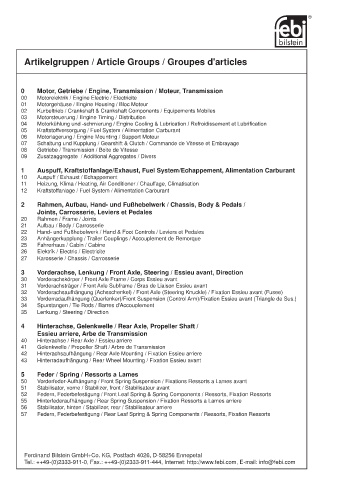 Spare parts cross-references