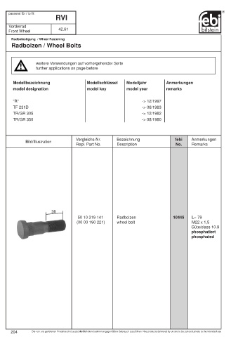 Spare parts cross-references