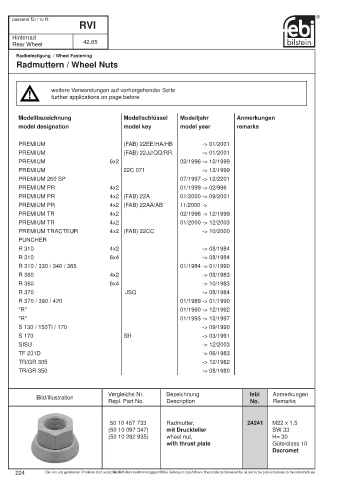 Spare parts cross-references