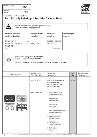 Spare parts cross-references