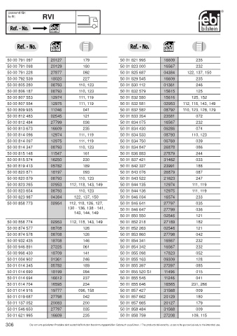 Spare parts cross-references