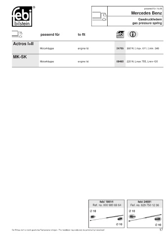 Spare parts cross-references