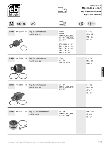 Spare parts cross-references