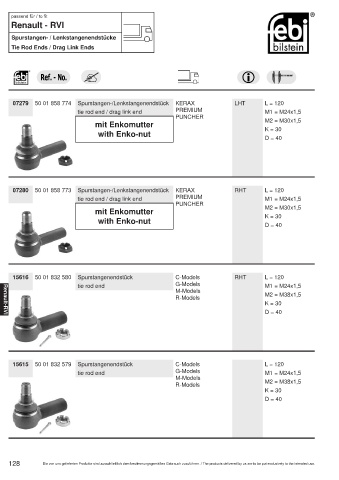 Spare parts cross-references