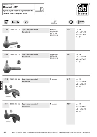 Spare parts cross-references