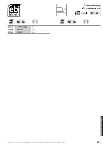 Spare parts cross-references