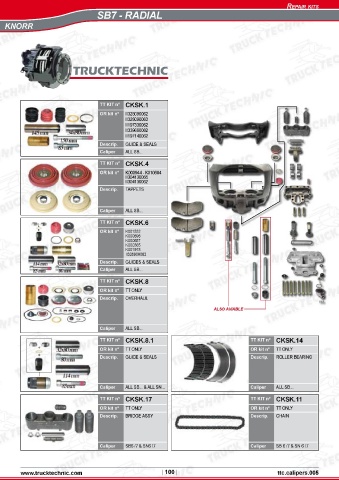 Catalogs auto parts for car and truck