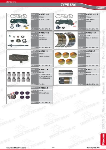 Catalogs auto parts for car and truck