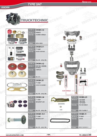 Catalogs auto parts for car and truck