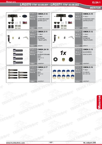 Catalogs auto parts for car and truck