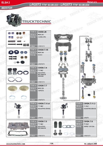 Catalogs auto parts for car and truck