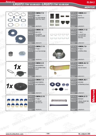 Catalogs auto parts for car and truck