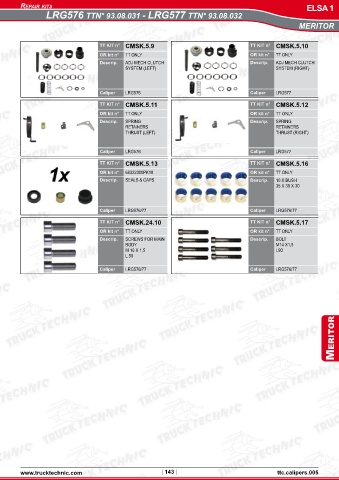 Catalogs auto parts for car and truck