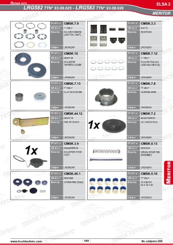 Catalogs auto parts for car and truck