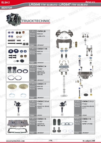 Catalogs auto parts for car and truck