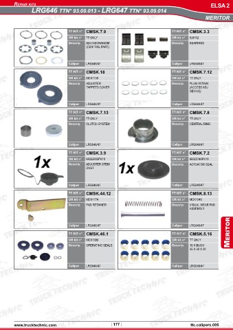 Catalogs auto parts for car and truck