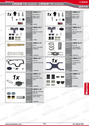 Catalogs auto parts for car and truck