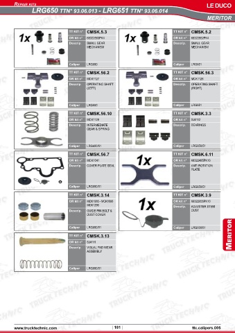 Catalogs auto parts for car and truck