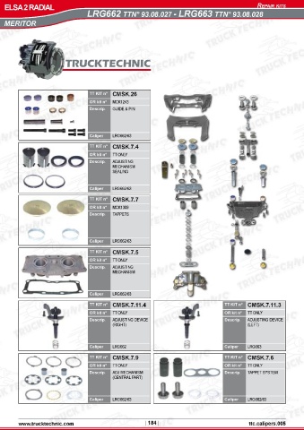 Catalogs auto parts for car and truck