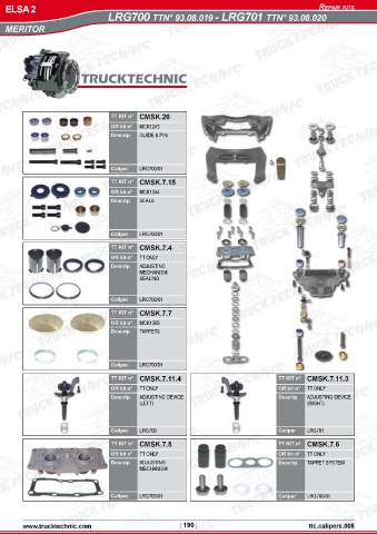 Catalogs auto parts for car and truck