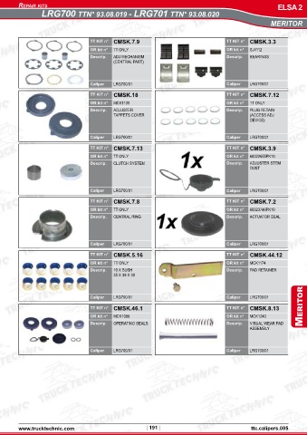 Catalogs auto parts for car and truck