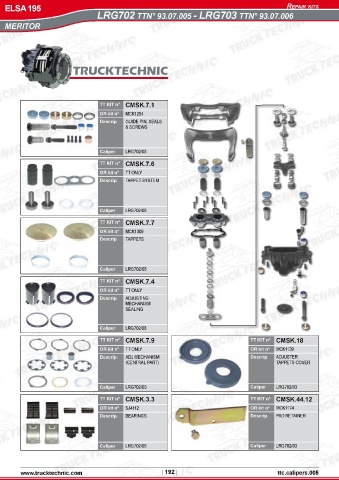 Catalogs auto parts for car and truck