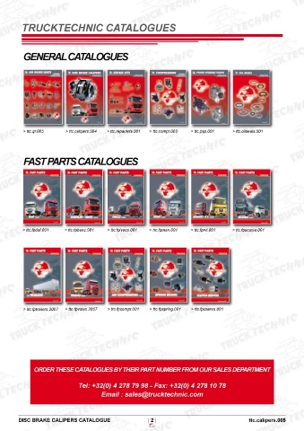 Catalogs auto parts for car and truck