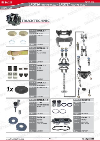 Catalogs auto parts for car and truck